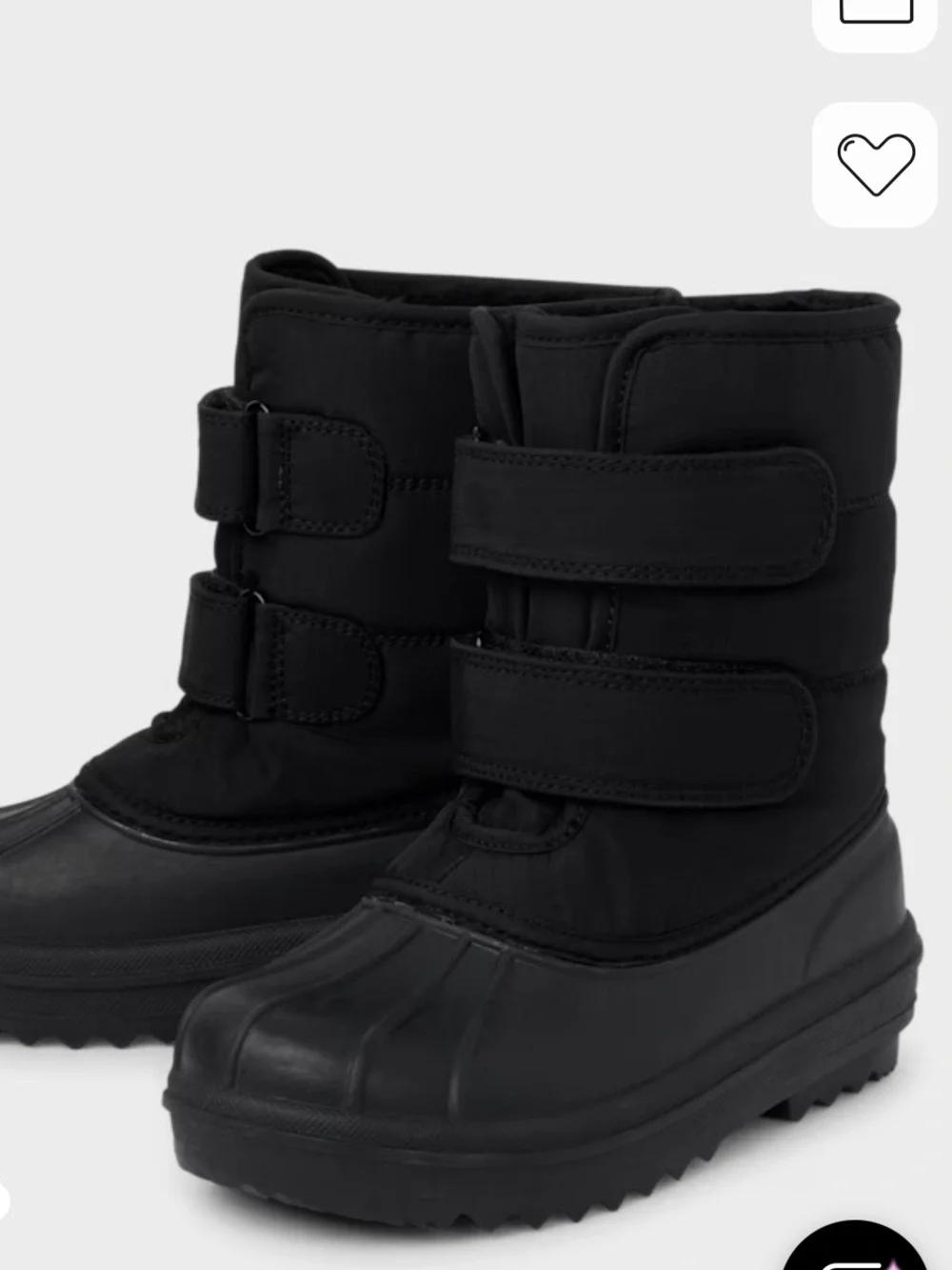 THE CHILDREN PLACE Kids All Weather Boots - Black,Sz.1!NWT